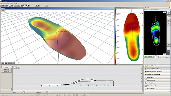 modélisation easycad d'une semelle orthopédique